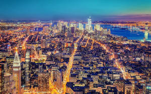 Manhattan Bright Night Wallpaper