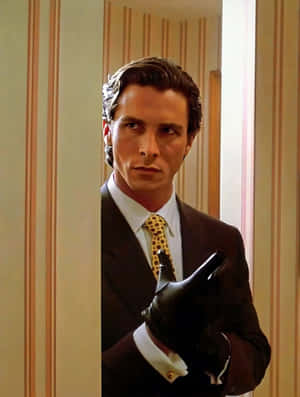 Manin Suitwith Black Gloves Wallpaper