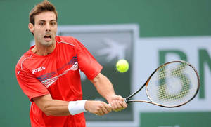 Marcel Granollers Before Hitting The Ball Wallpaper