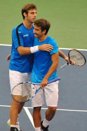 Marcel Granollers Hugging Marc López Wallpaper