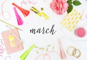 March Landscape Chirography Wallpaper