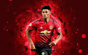 Marcus Rashford Awesome Red Wallpaper