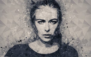 Maria Sharapova Digital Geometric Portrait Wallpaper