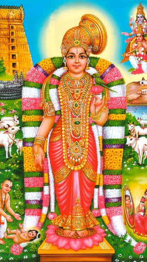 Mariamman Hindu Goddess Illustration Wallpaper