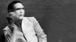 Marilyn Manson Metal Artist Blurry Portrait Wallpaper