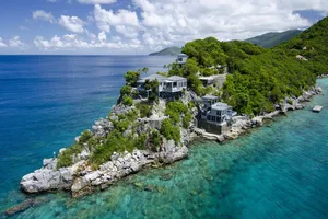 Marshall Islands Aerial View House On Island Wallpaper