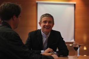 Martin Freeman In Office Scene Wallpaper