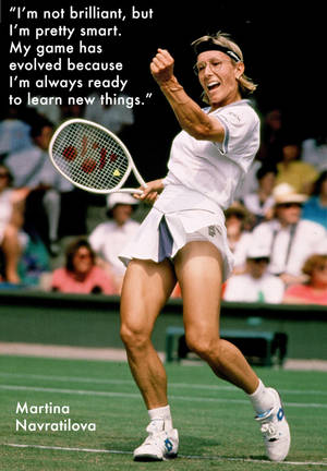 Martina Navratilova Pumping Her Fist Wallpaper