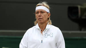 Martina Navratilova Wearing White Jacket Wallpaper