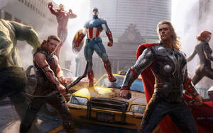 Marvel Avengers Fighting Stance Wallpaper