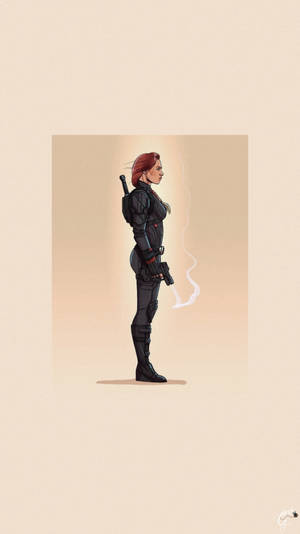 Marvel Black Widow Lateral View Wallpaper