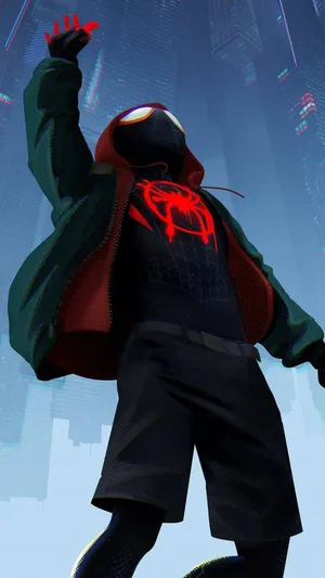 Marvel Character Spider Man Miles Morales Iphone Wallpaper