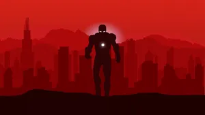 Marvel Comics 2560x1440 Iron Man Minimalist Red Art Wallpaper