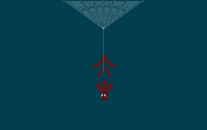Marvel Minimalist Hanging Spider-man Wallpaper