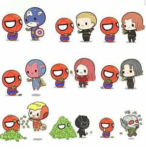 Marvel Your Day Away With Cute Superheroes Wallpaper