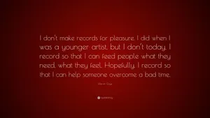 Marvin Gaye Record Quote Wallpaper