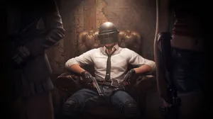 Mascot On Chair Pubg Banner Wallpaper