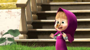 Masha And The Bear Butterfly Wallpaper