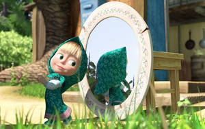 Masha And The Bear Mirror Wallpaper