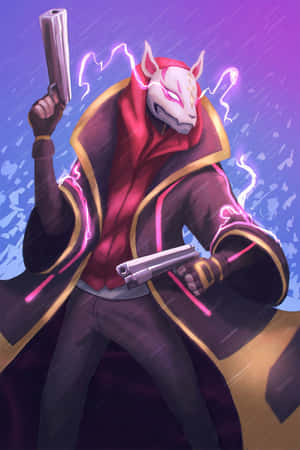 Masked Fortnite Drift Wallpaper