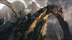 Massive Pandora Arch Rocks Wallpaper