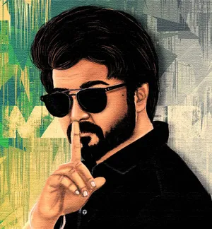 Master Vijay Digital Art Wallpaper
