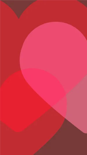 Matching Left Pink Heart Wallpaper