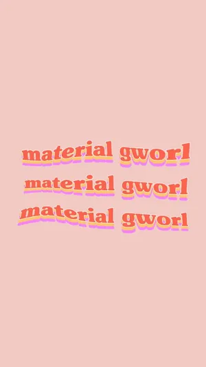 Material Gloom - A Pink Background With The Words Material Gloom Wallpaper