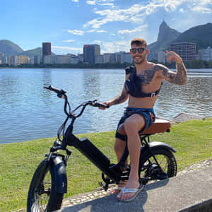Matheus Nicolau On A Bike Wallpaper