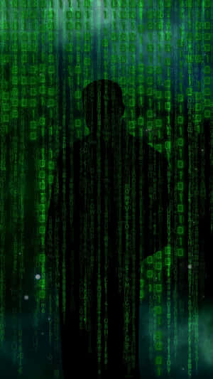 Matrix Digital Rain Silhouette.jpg Wallpaper