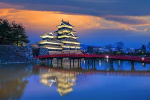 Matsumoto Castle Dusk Reflection Wallpaper