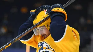 Matt Duchene Of The Nashville Predators In Contemplation Wallpaper