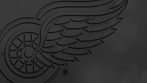 Matte Black Detroit Red Wings Logo Wallpaper