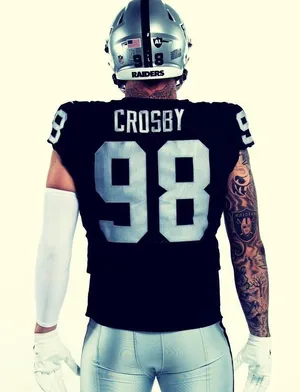 Maxx Crosby Black Raiders Football Jersey Wallpaper