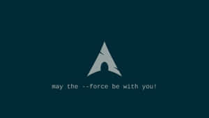 May The Force Be With You - A Powerful Quote In A Starry Galaxy Backdrop Wallpaper