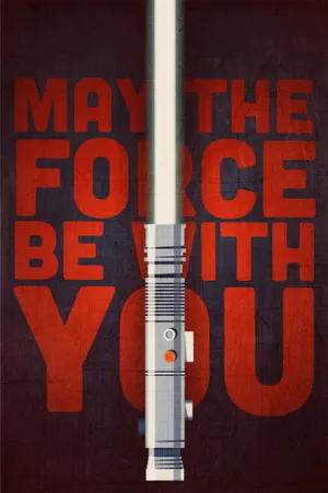 May The Force Be With You - Star Wars Characters And Lightsabers Wallpaper