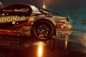 Mazda R X7 Drift Racer Night Rain Wallpaper