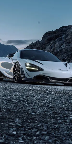 Mclaren 720s Phone White On Asphalt Wallpaper