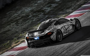 Mclaren P1 Black And White Wallpaper