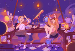 Mcyt Studying The Stars Wallpaper