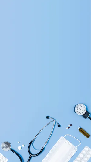 Medical Equipment Blue Background Wallpaper