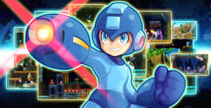 Mega Blaster Mega Man 11 Collage Wallpaper