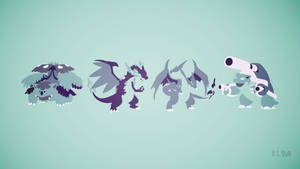 Mega Evolved Venusaur, Charizard And Blastoise Wallpaper