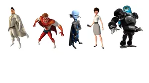 Megamind Characters Posing Wallpaper