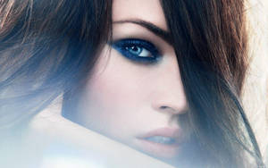 Megan Fox Captivates With Blue Eyeshadow Wallpaper
