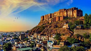 Mehrangarh Fort Blue Sunset Sky Wallpaper