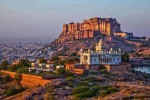 Mehrangarh Fort Sunset Scenery Wallpaper
