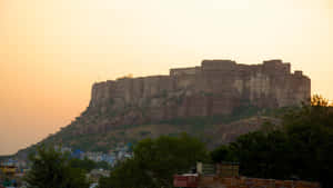 Mehrangarh Fort Sunset Sky Wallpaper