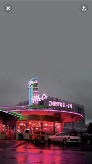 Mel's Drive In Vintage 90's Aesthetic Wallpaper