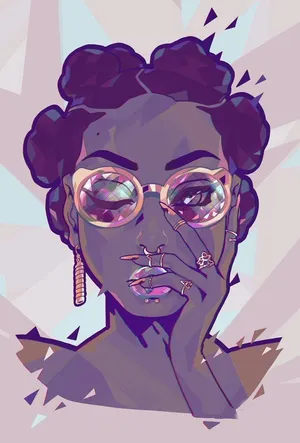 Melanin Girl Abstract Wallpaper